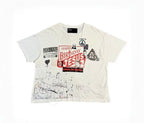 Paly Hollywood Happy Birthday Jesus Graphic Cropped T-Shirt