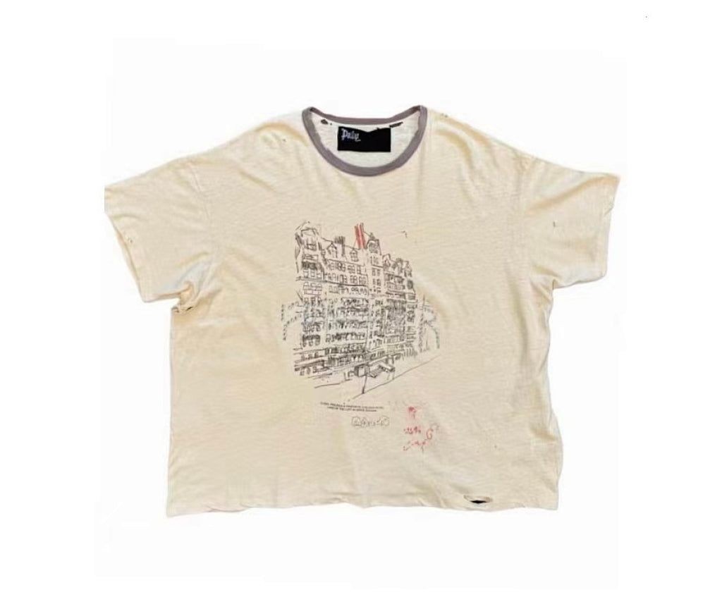 Paly Hollywood Chelsea Hotel Graphic Cropped T-Shirt
