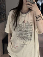 Paly Hollywood Chelsea Hotel Graphic Cropped T-Shirt
