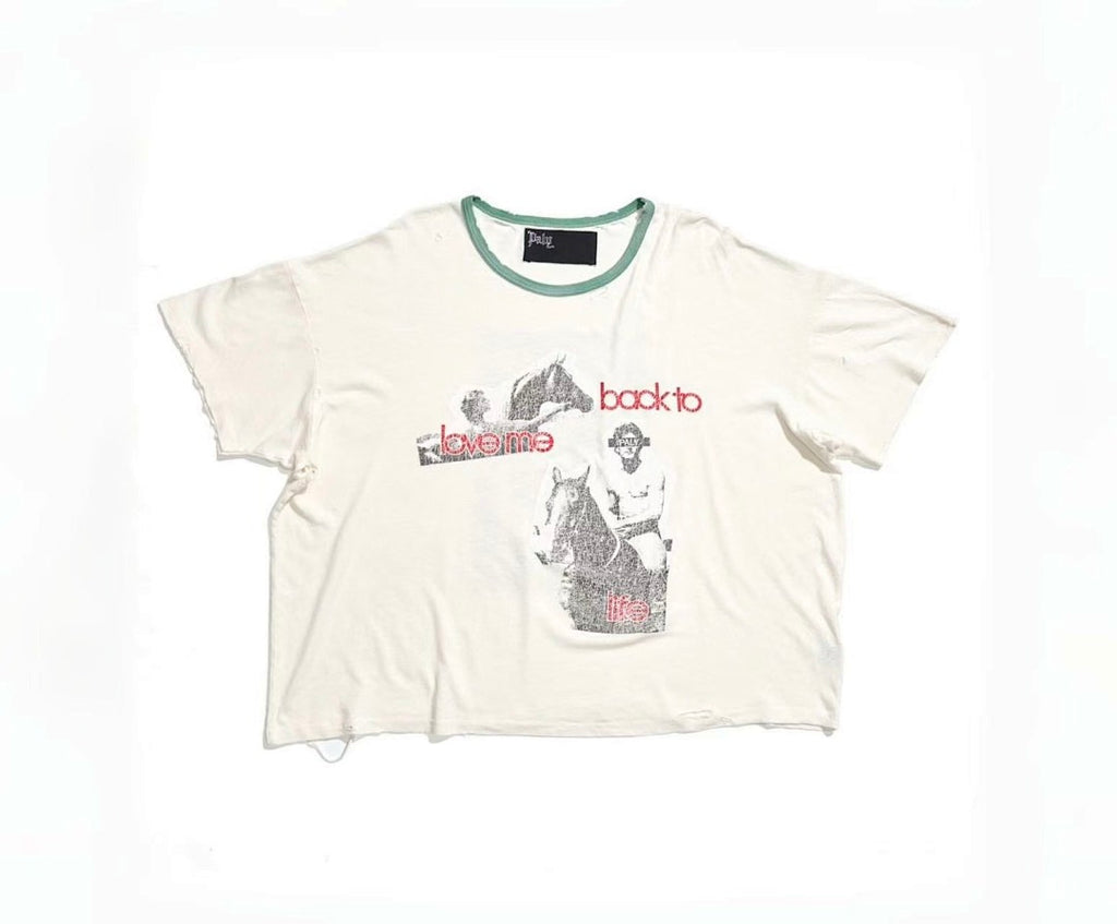 Paly Hollywood Love Me Back To Graphic Cropped T-Shirt