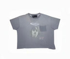 Paly Hollywood Halo Portrait Graphic Cropped T-Shirt