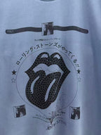 Paly Hollywood Rolling Stones Studded Tongue Graphic T-Shirt