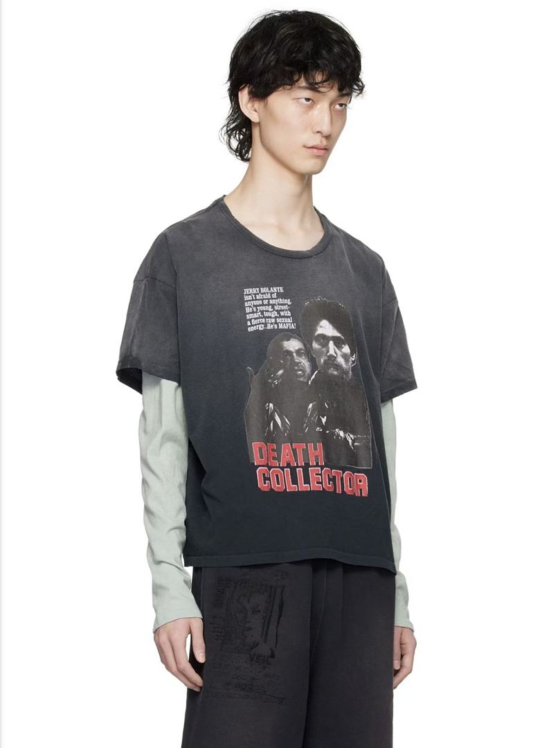 Paly Hollywood Death Collector Layered Graphic Long-Sleeve Tee