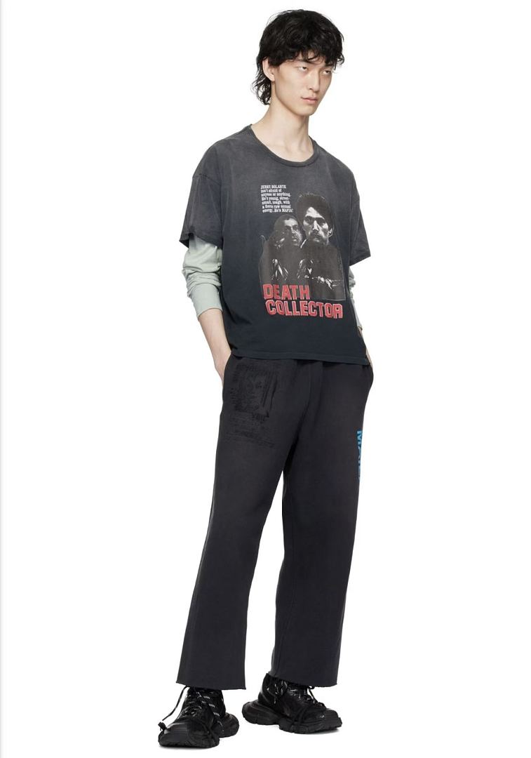 Paly Hollywood Death Collector Layered Graphic Long-Sleeve Tee