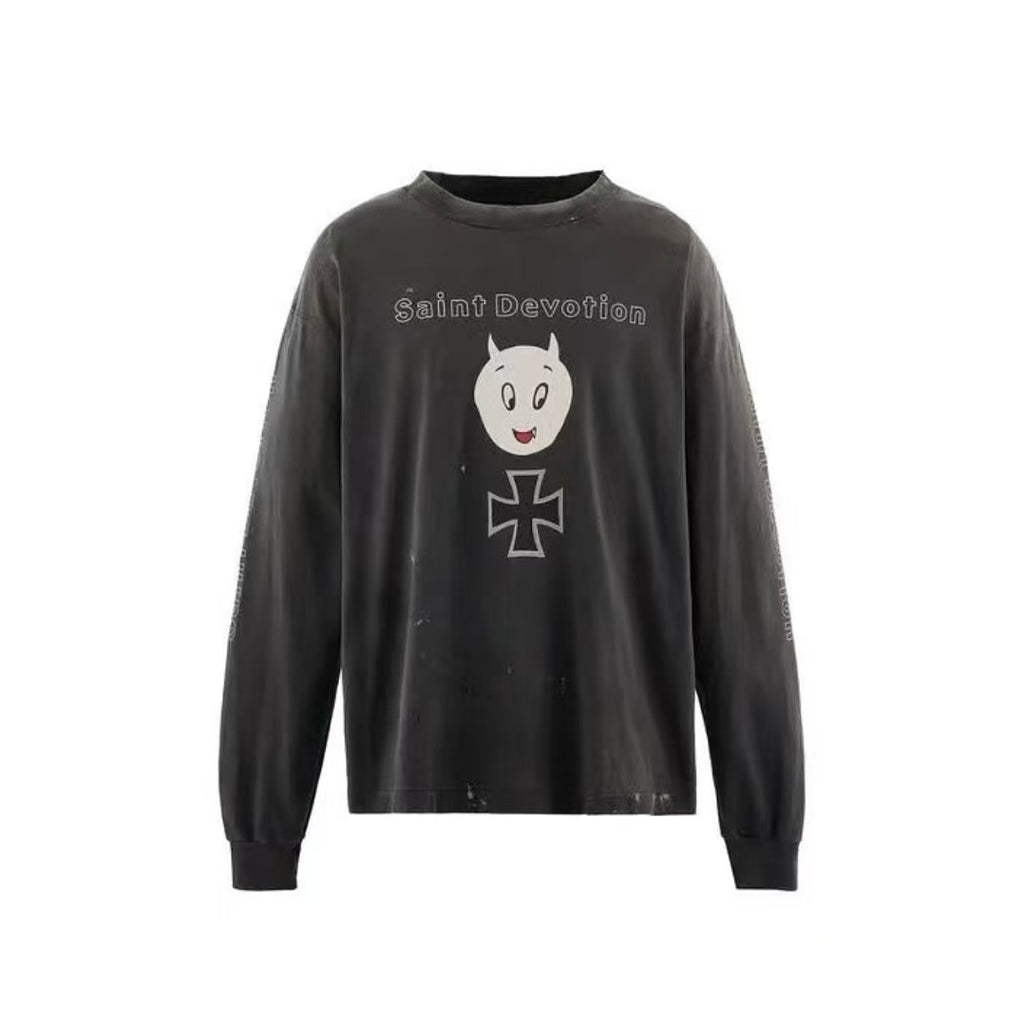 Saint Michael Saint Devotion Humanity In Hell Graphic Long-Sleeve Shirt