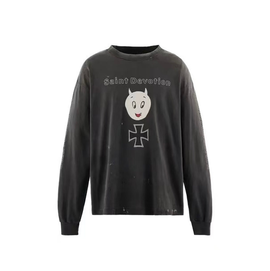 Saint Michael Saint Devotion Humanity In Hell Graphic Long-Sleeve Shirt