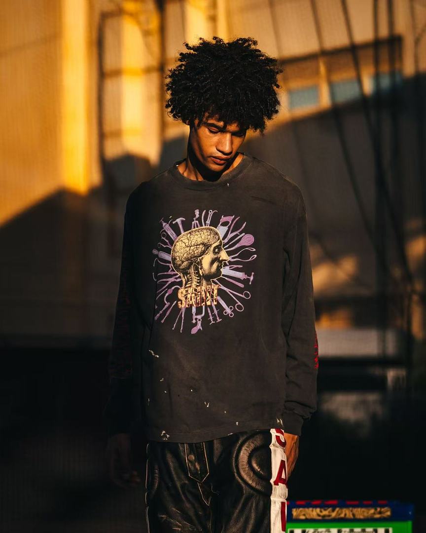 Saint Michael Anatomical Saint Graphic Long-Sleeve Shirt