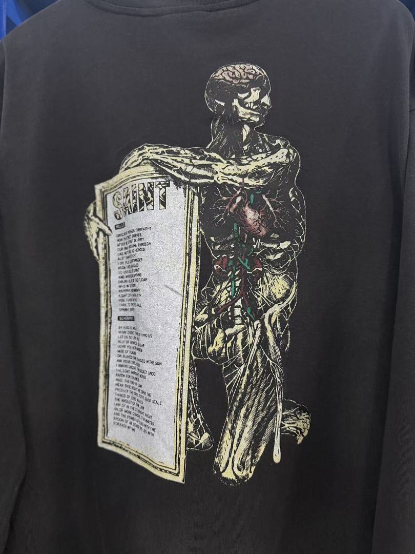 Saint Michael Anatomical Saint Graphic Long-Sleeve Shirt