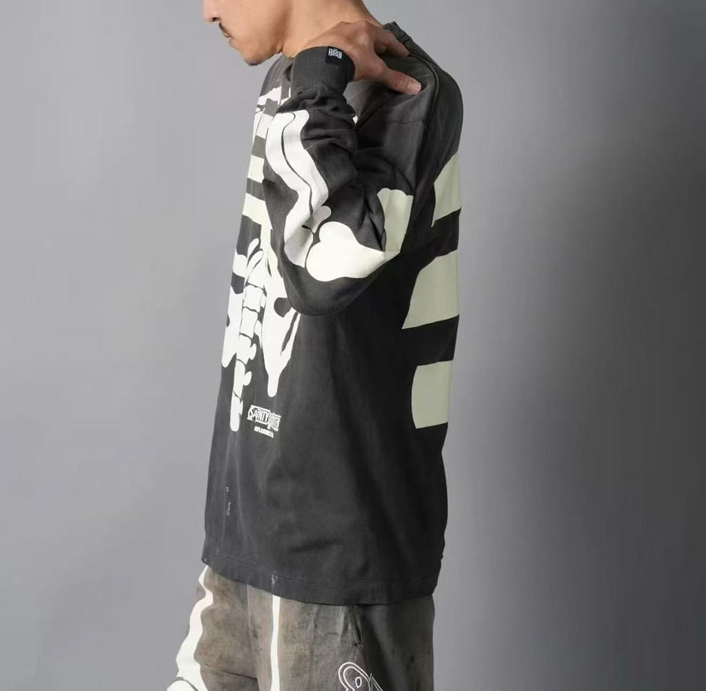 Saint Michael Saint Hunter Skeleton Graphic Long-Sleeve Shirt