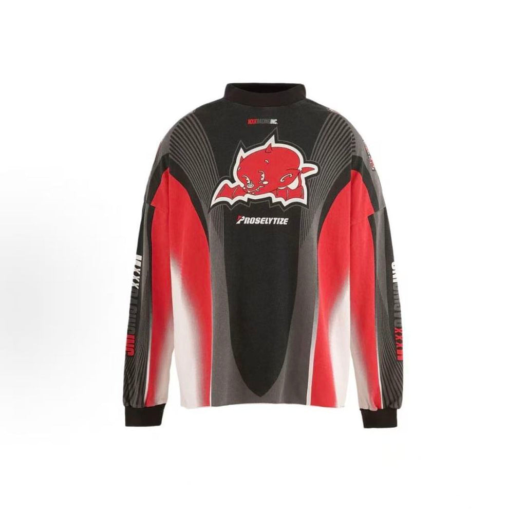 Saint Michael Proselytize Red Devil Graphic Long-Sleeve Shirt