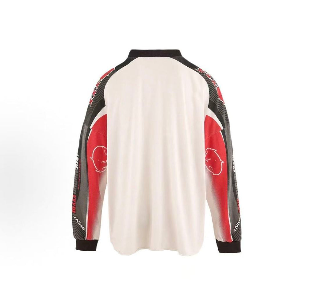 Saint Michael Proselytize Red Devil Graphic Long-Sleeve Shirt