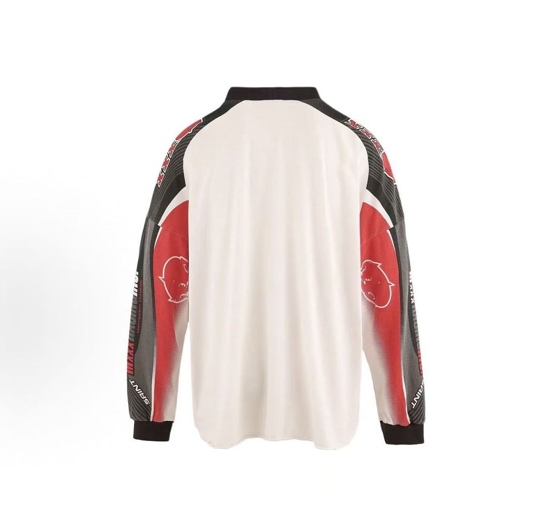 Saint Michael Proselytize Red Devil Graphic Long-Sleeve Shirt