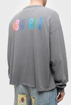 Paly Hollywood Theater of Cruelty Graphic Cropped Long-Sleeve Tee