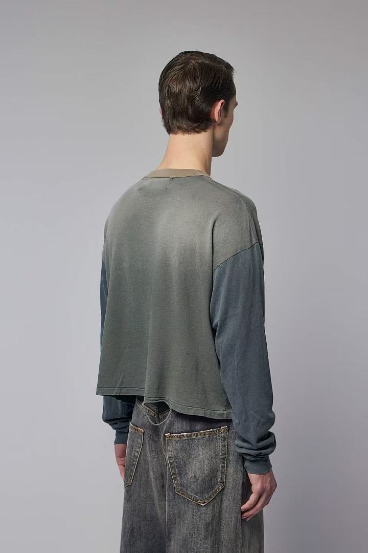 Paly Hollywood Big Star Graphic Cropped Long-Sleeve Tee