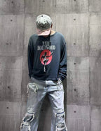 Paly Hollywood Made for Moving Graphic Cropped Long-Sleeve Tee