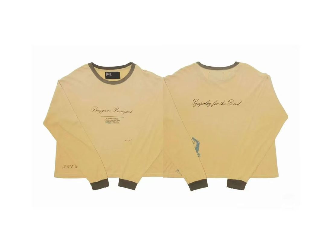 Paly Hollywood Sympathy for the Devil Cropped Long-Sleeve Tee