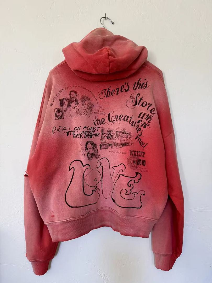 Paly Hollywood Coral Love 67 Graphic Hoodie