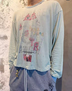 Paly Hollywood Dream Eye Graphic Cropped Long-Sleeve Tee