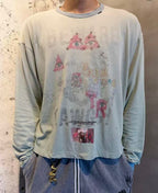 Paly Hollywood Dream Eye Graphic Cropped Long-Sleeve Tee
