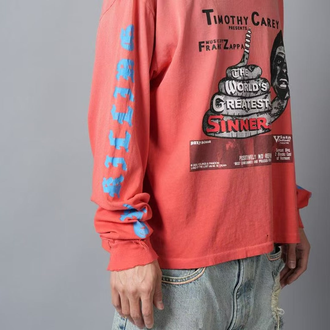 Paly Hollywood The World's Greatest Sinner Cropped Long-Sleeve Tee
