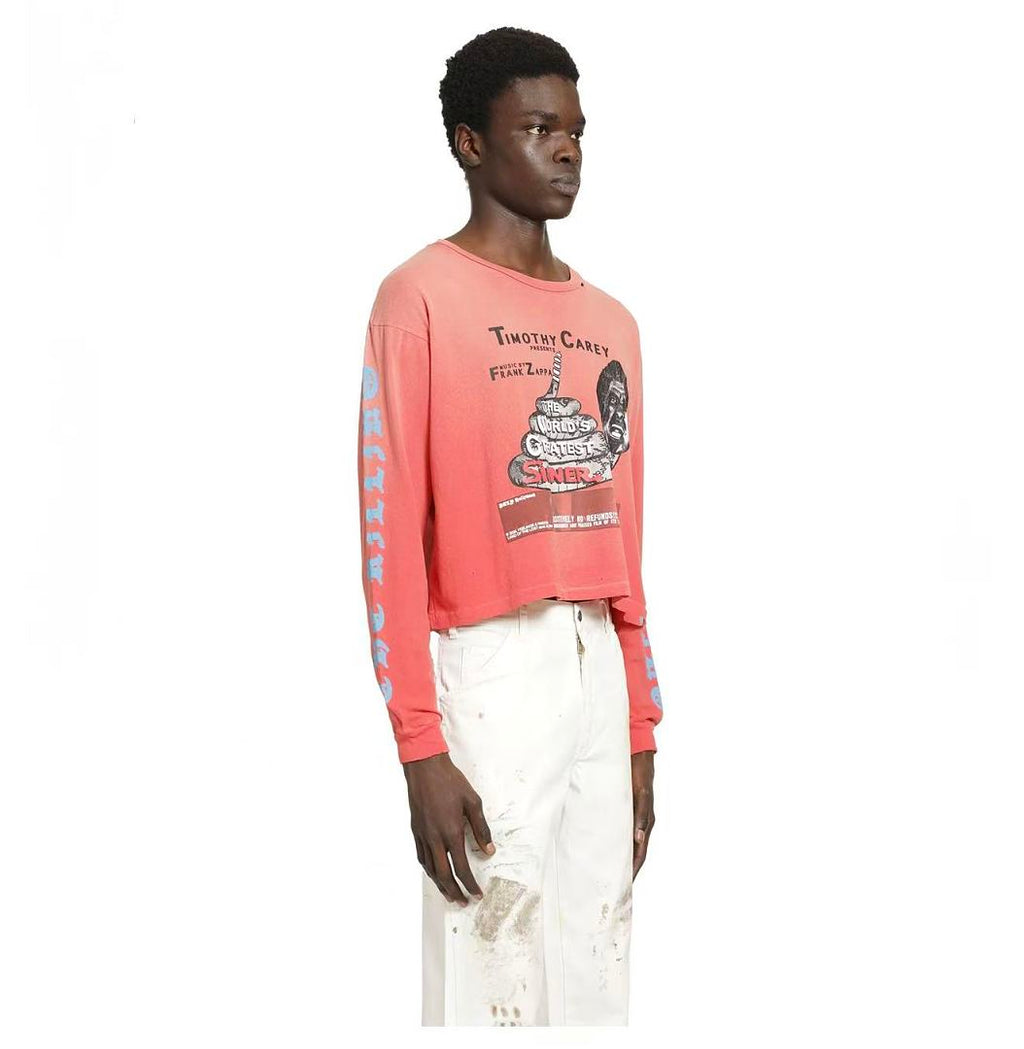 Paly Hollywood The World's Greatest Sinner Cropped Long-Sleeve Tee