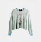 Paly Hollywood Dream Eye Graphic Cropped Long-Sleeve Tee