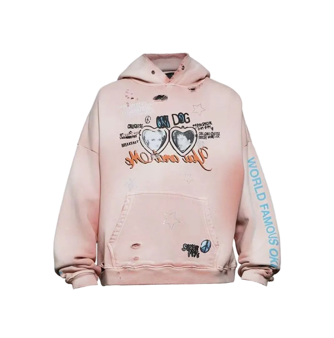 Paly Hollywood Okay Dog Graphic Hoodie