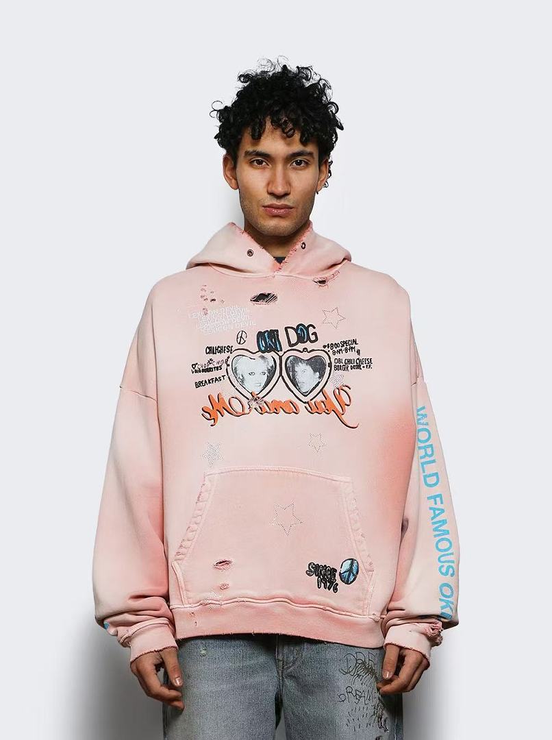 Paly Hollywood Okay Dog Graphic Hoodie