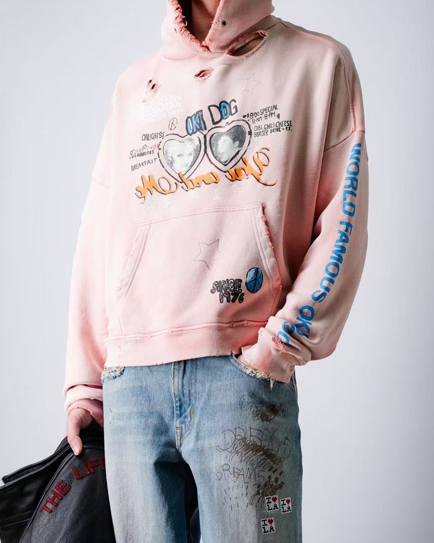Paly Hollywood Okay Dog Graphic Hoodie