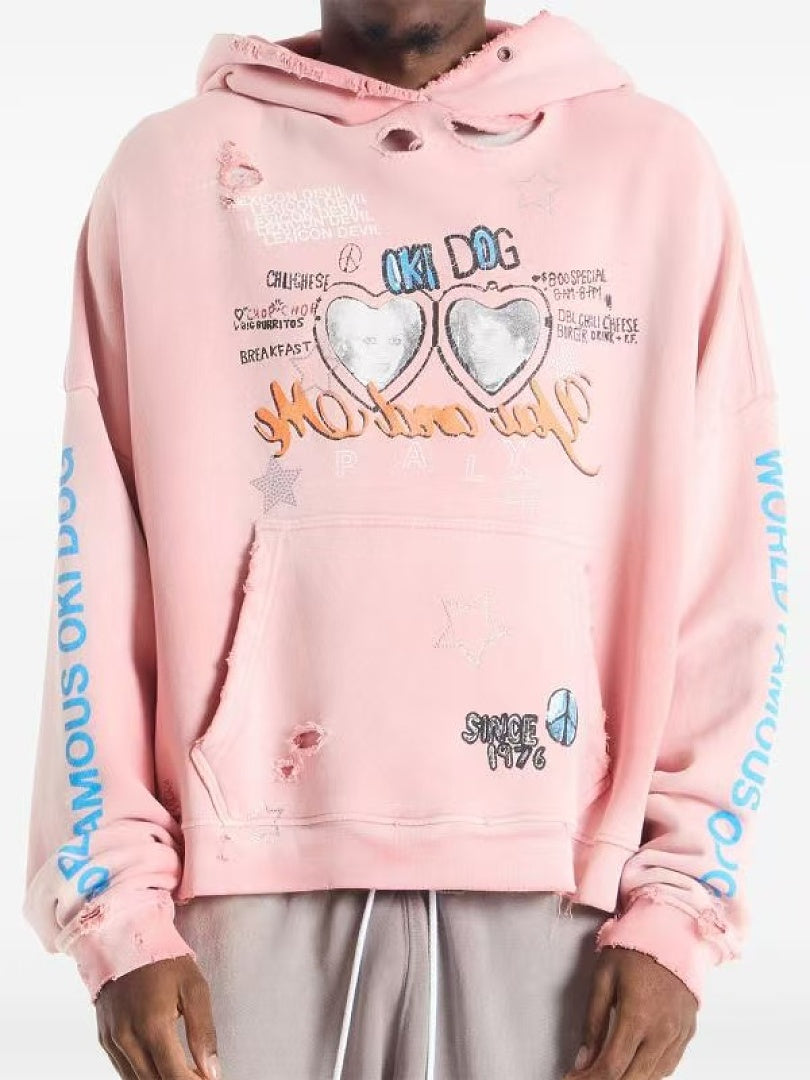 Paly Hollywood Okay Dog Graphic Hoodie