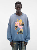 Paly Hollywood Paly Film Collage Graphic Sweatshirt