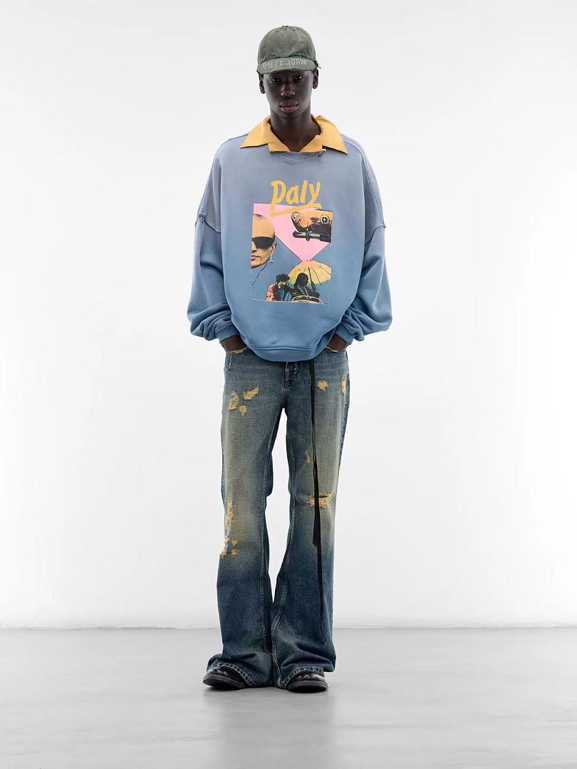 Paly Hollywood Paly Film Collage Graphic Sweatshirt
