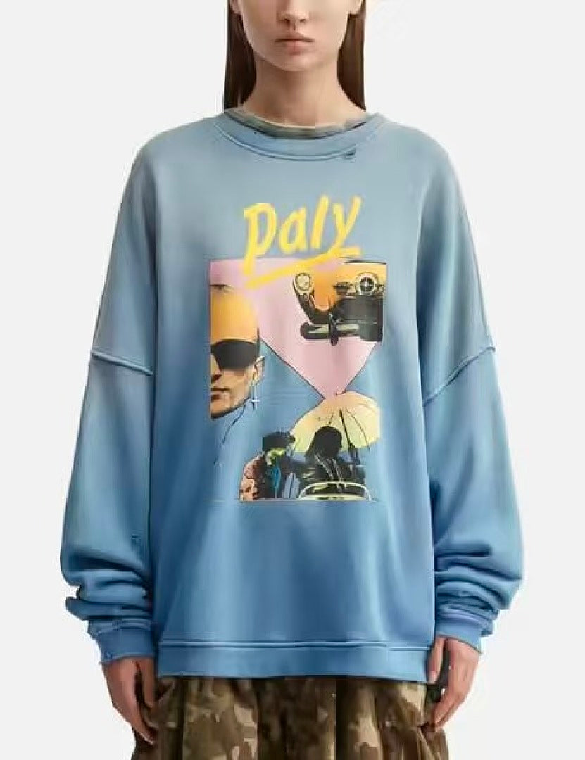 Paly Hollywood Paly Film Collage Graphic Sweatshirt