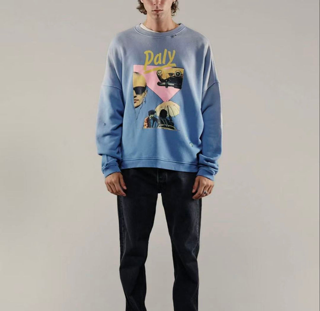 Paly Hollywood Paly Film Collage Graphic Sweatshirt