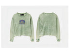Paly Hollywood Beth Lehem Inn Distressed Cropped Long-Sleeve Tee