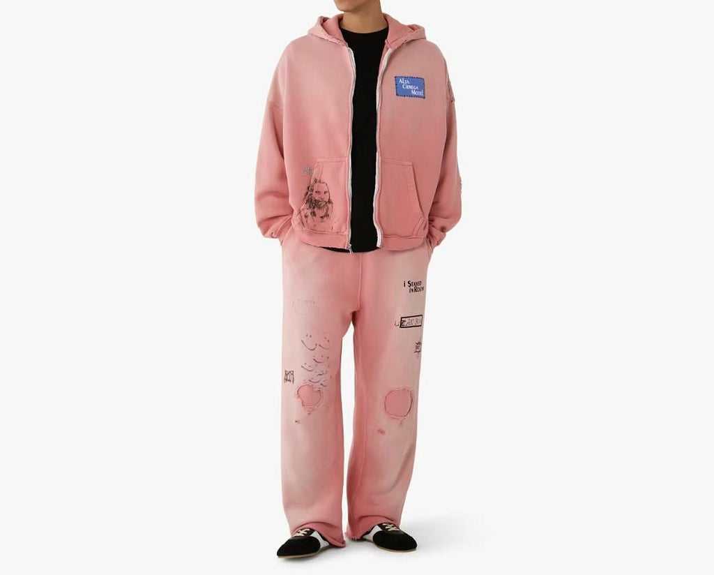 Paly Hollywood Alta Cienega Pink Zip-Up Hoodie