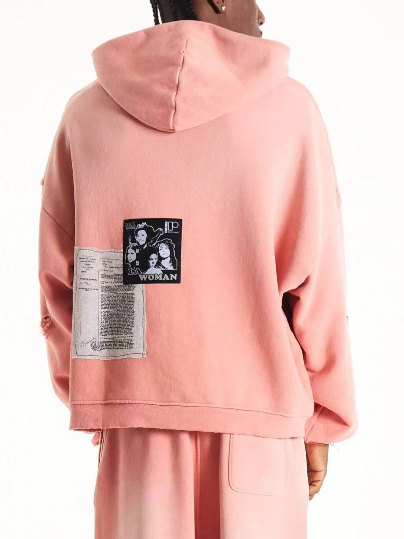 Paly Hollywood Alta Cienega Pink Zip-Up Hoodie