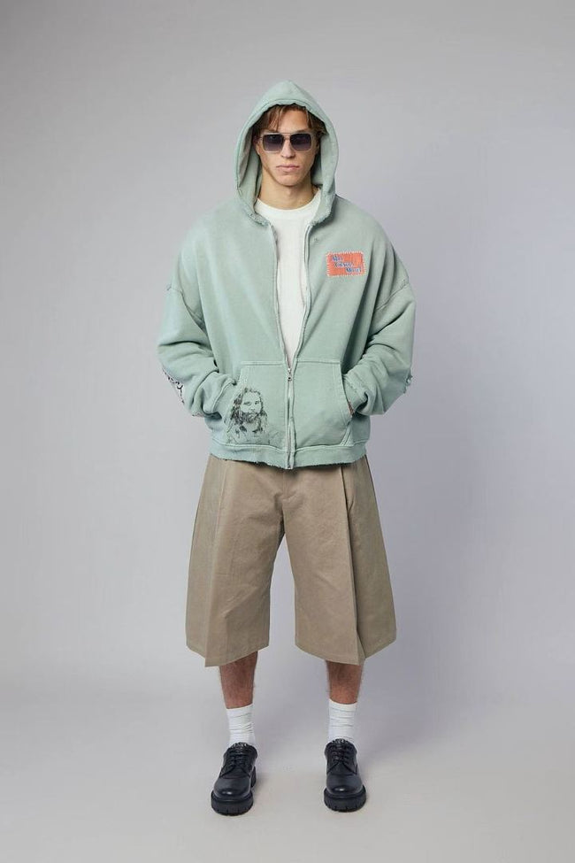 Paly Hollywood Mint Graphic Zip-Up Hoodie Main Image