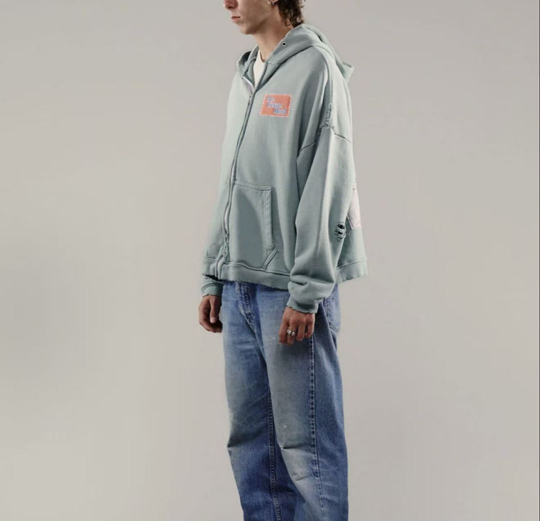 Paly Hollywood Mint Graphic Zip-Up Hoodie