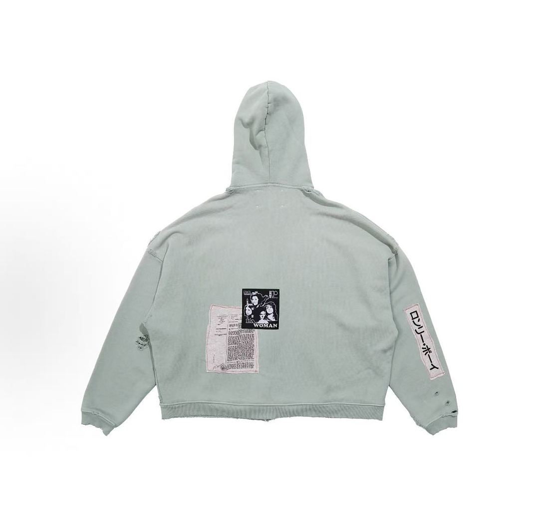 Paly Hollywood Mint Graphic Zip-Up Hoodie