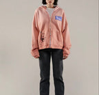 Paly Hollywood Alta Cienega Pink Zip-Up Hoodie