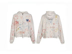 Paly Hollywood All-Over Doodle Graphic Zip-Up Hoodie