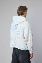 Paly Hollywood All-Over Doodle Graphic Zip-Up Hoodie
