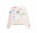 Paly Hollywood A Child of God All-Over Graphic Cropped Sweatshirt