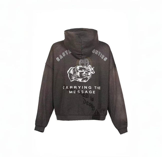 Paly Hollywood Carrying the Message Graphic Zip-Up Hoodie Main Image