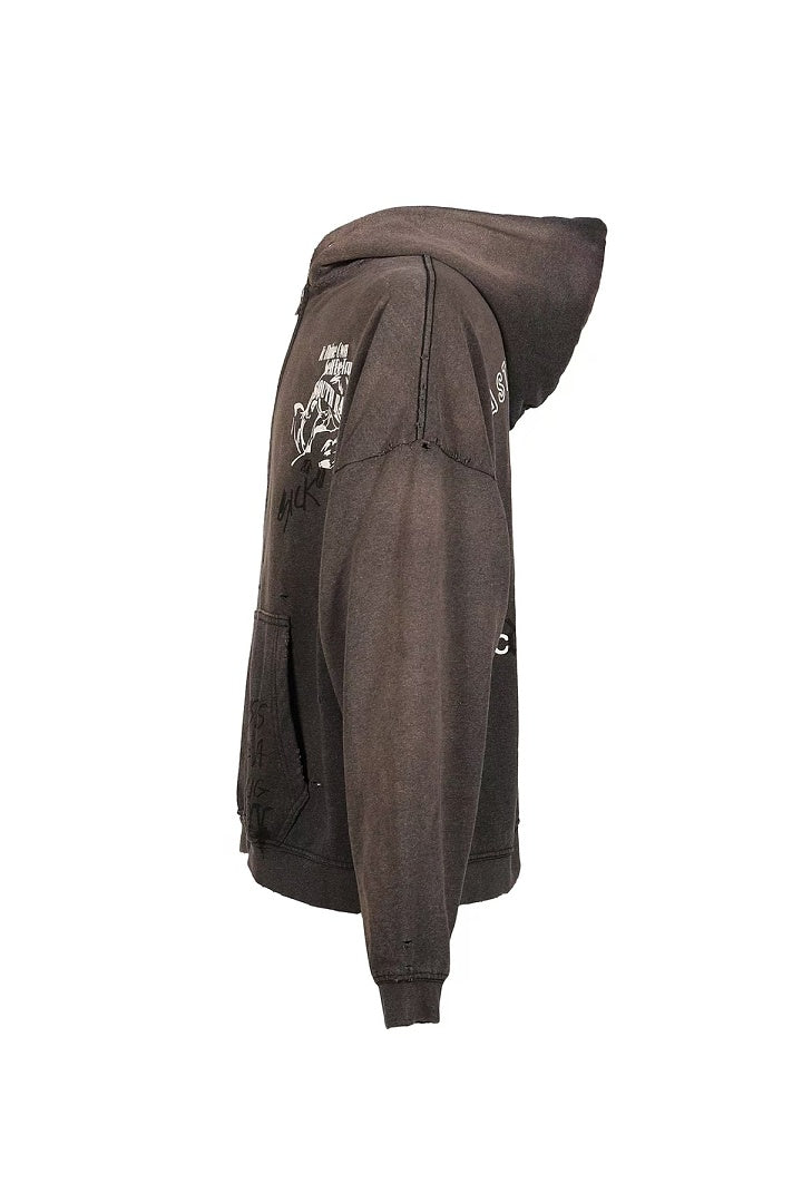Paly Hollywood Carrying the Message Graphic Zip-Up Hoodie