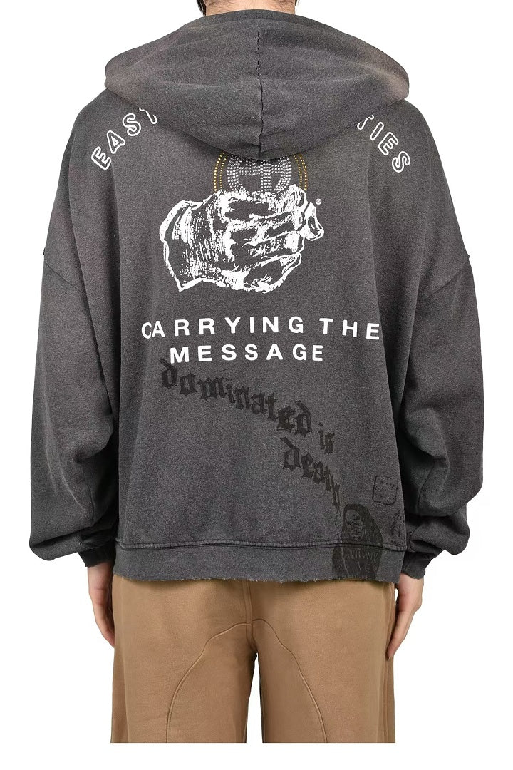 Paly Hollywood Carrying the Message Graphic Zip-Up Hoodie