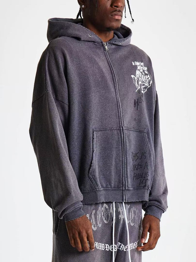 Paly Hollywood Carrying the Message Graphic Zip-Up Hoodie