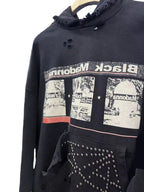 Paly Hollywood Black Madonna Contrast-Sleeve Hoodie