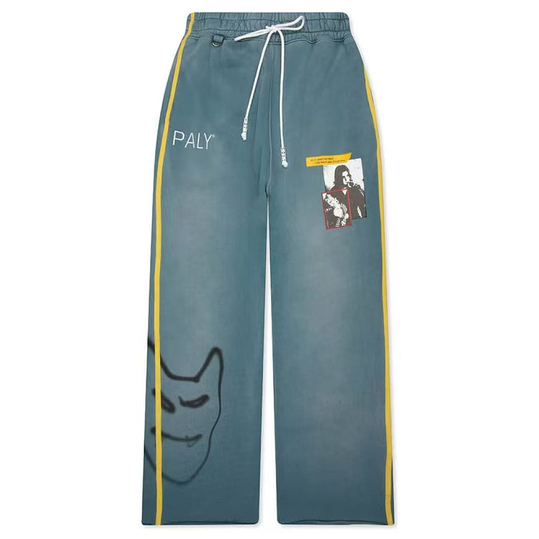 Paly Hollywood Blue Gray Graphic Sweatpants